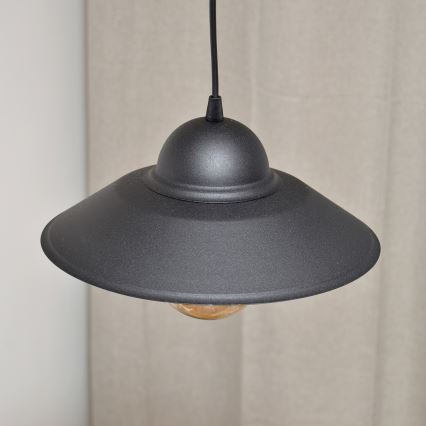 Pakabinamas sietynas SORAPIS 1xE27/15W/230V juoda