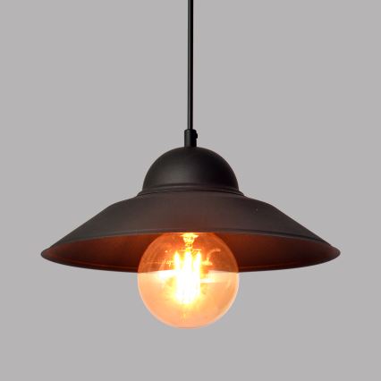 Pakabinamas sietynas SORAPIS 1xE27/15W/230V juoda