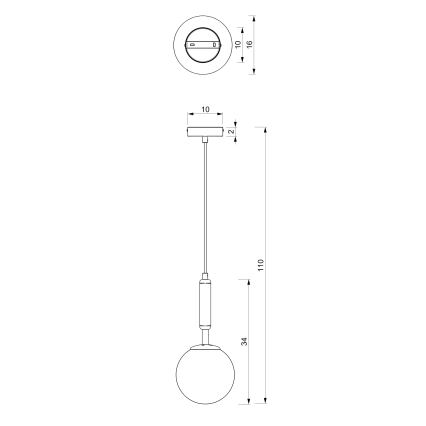 Pakabinamas sietynas SPIRA 1xE14/15W/230V juoda