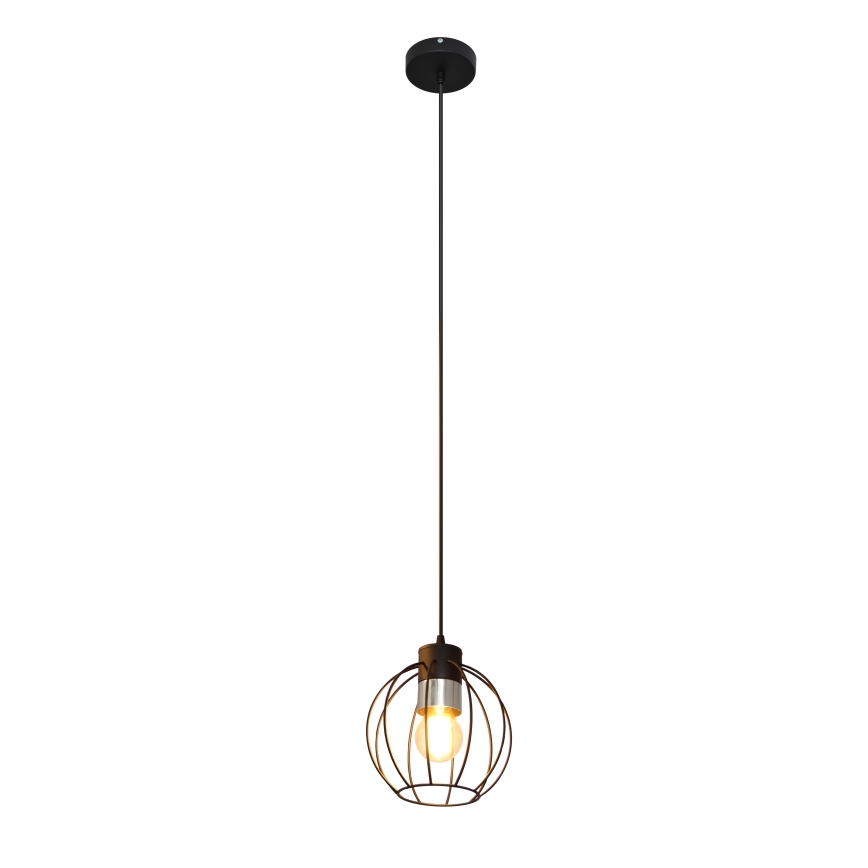 Pakabinamas sietynas STARLIGHT 1xE27/15W/230V juodas/sidabras