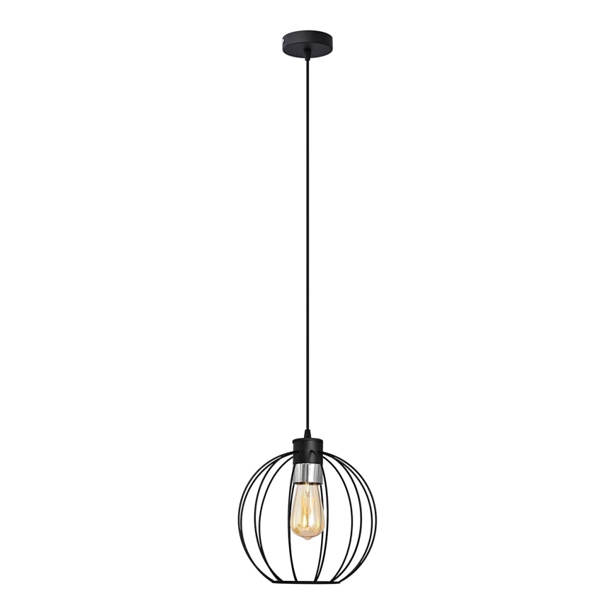 Pakabinamas sietynas STARLIGHT 1xE27/15W/230V juodas/sidabras