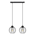 Pakabinamas sietynas STARLIGHT 2xE27/15W/230V juodas/sidabras