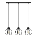 Pakabinamas sietynas STARLIGHT 3xE27/15W/230V juodas/sidabras