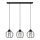 Pakabinamas sietynas STARLIGHT 3xE27/15W/230V juodas/sidabras