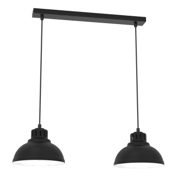 Pakabinamas sietynas SVEN 2xE27/15W/230V juoda