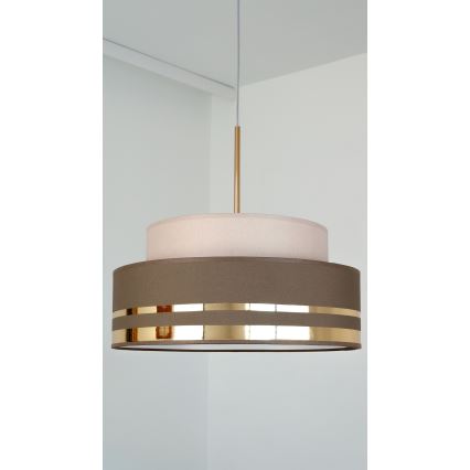 Pakabinamas sietynas TAMI 1xE27/60W/230V diametras 40 cm smėlio spalva/ruda/auksas