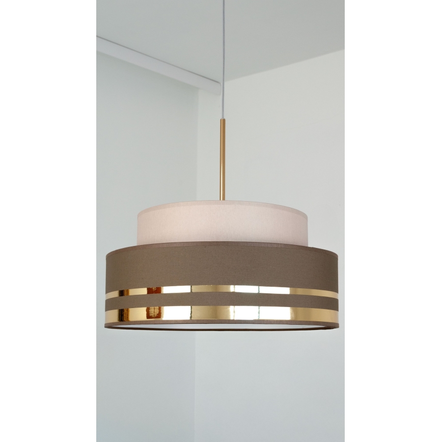 Pakabinamas sietynas TAMI 1xE27/60W/230V diametras 40 cm smėlio spalva/ruda/auksas