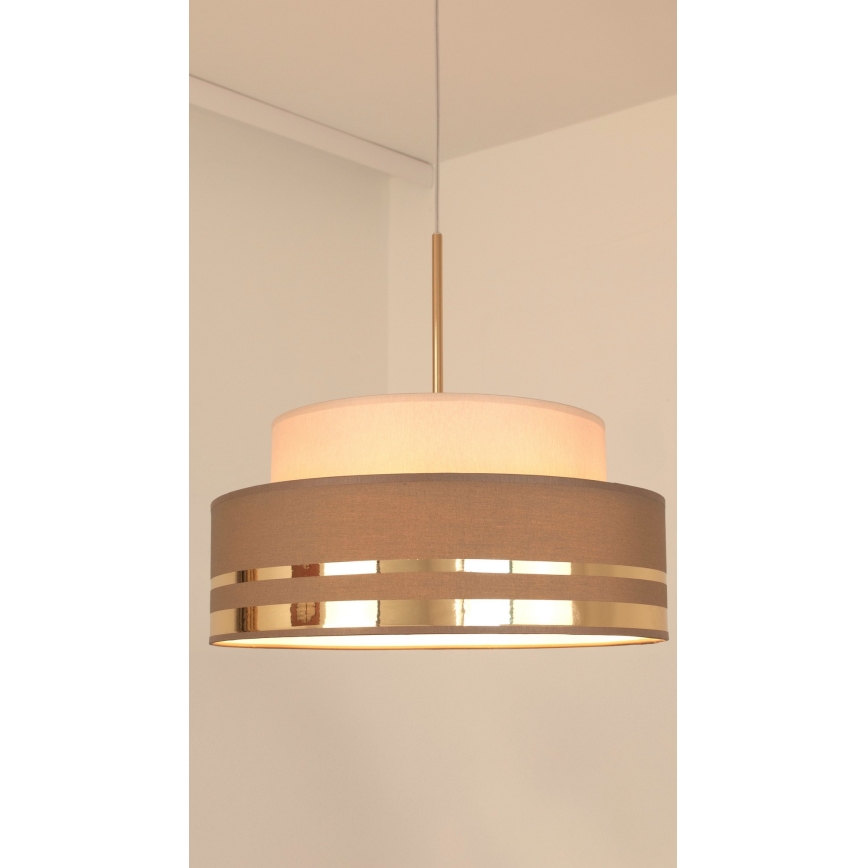 Pakabinamas sietynas TAMI 1xE27/60W/230V diametras 40 cm smėlio spalva/ruda/auksas