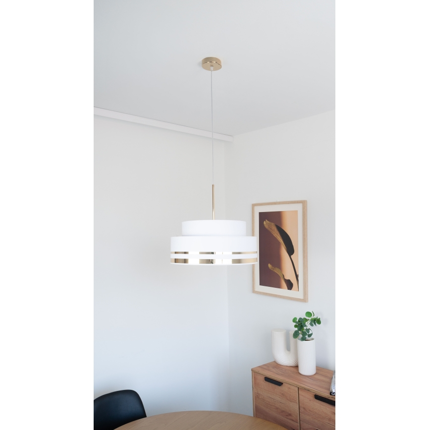 Pakabinamas sietynas TAMI 1xE27/60W/230V kreminė/auksas