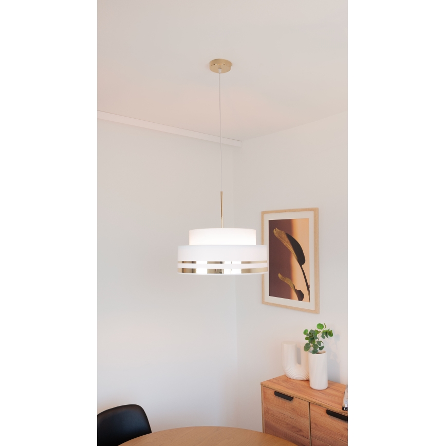 Pakabinamas sietynas TAMI 1xE27/60W/230V kreminė/auksas
