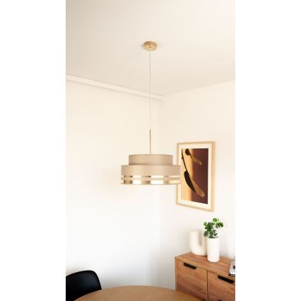 Pakabinamas sietynas TAMI 1xE27/60W/230V ruda/auksas