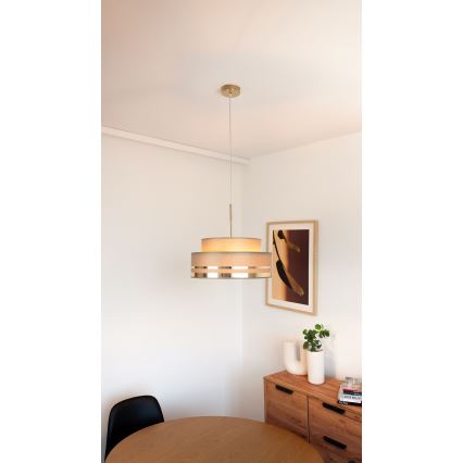 Pakabinamas sietynas TAMI 1xE27/60W/230V ruda/auksas