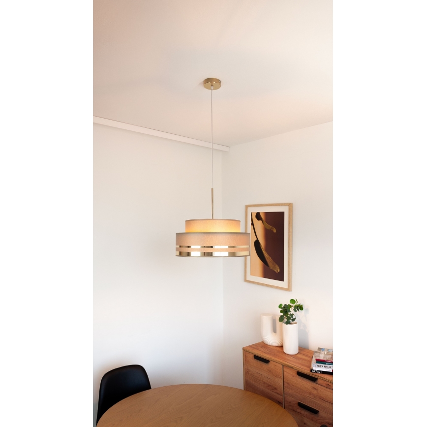 Pakabinamas sietynas TAMI 1xE27/60W/230V ruda/auksas