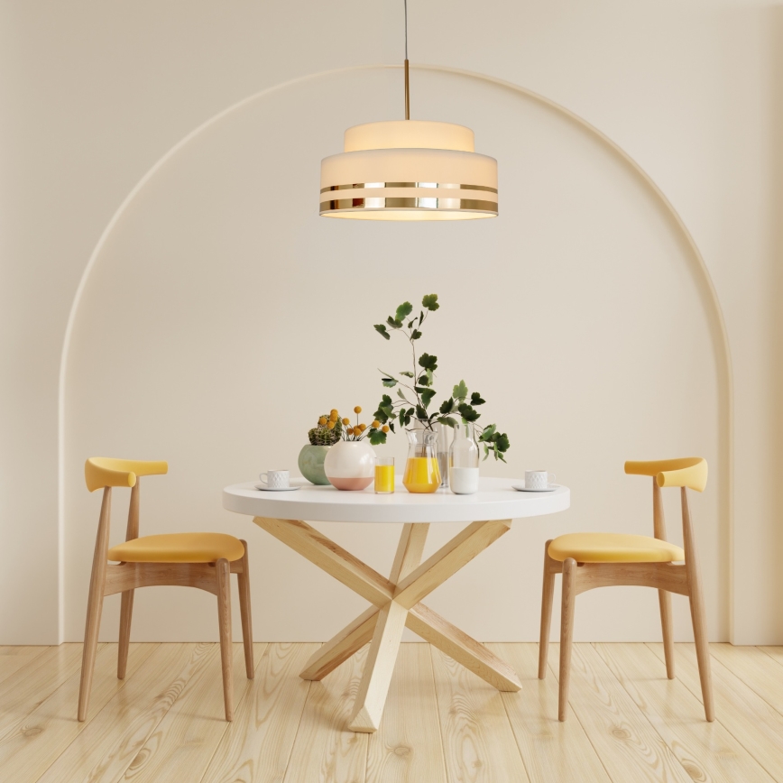 Pakabinamas sietynas TAMI 1xE27/60W/230V smėlio spalva/auksas