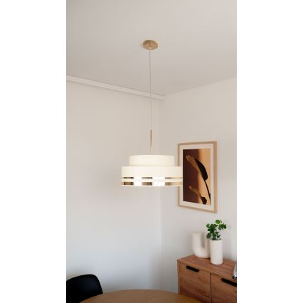 Pakabinamas sietynas TAMI 1xE27/60W/230V smėlio spalva/auksas