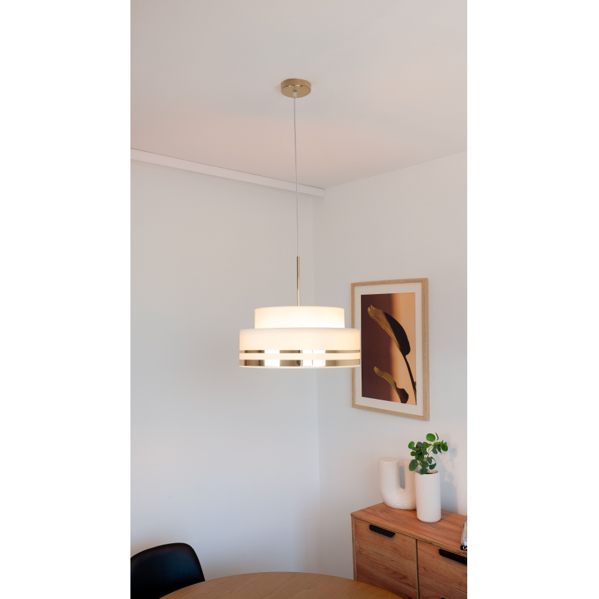 Pakabinamas sietynas TAMI 1xE27/60W/230V smėlio spalva/auksas
