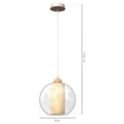 Pakabinamas sietynas TELA 1xE27/60W/230V d. 25 cm