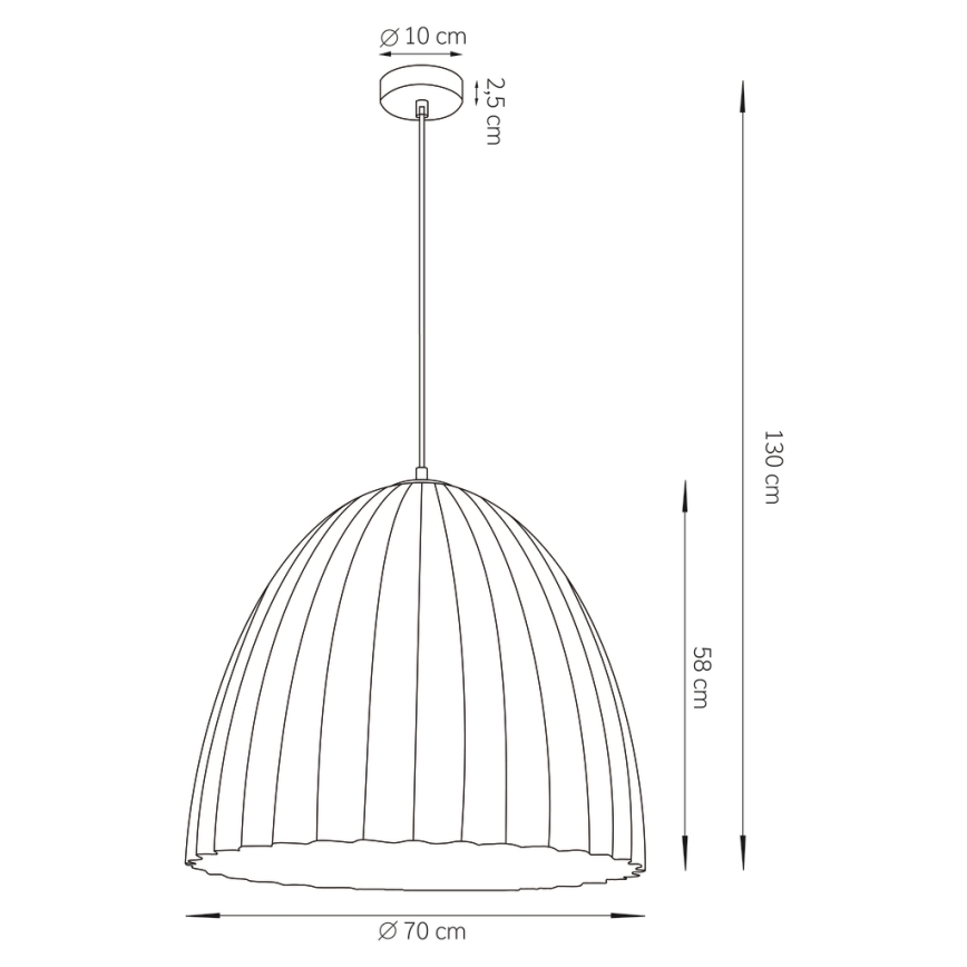 Pakabinamas sietynas TELMA 1xE27/60W/230V diametras 70 cm ruda/auksas