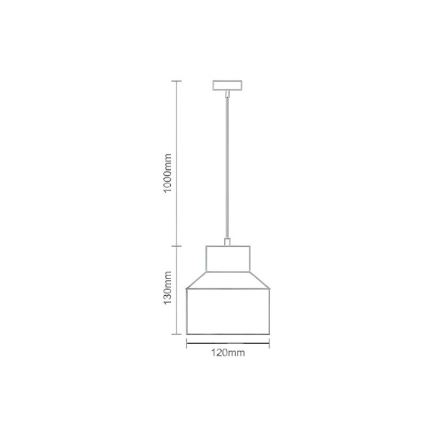 Pakabinamas sietynas TERRAZZO 1xE27/60W/230V diametras 12 cm kreminė