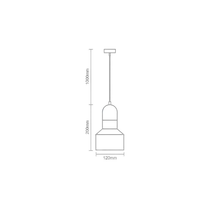 Pakabinamas sietynas TERRAZZO 1xE27/60W/230V diametras 12 cm kreminė