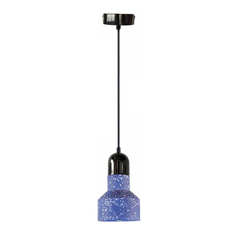 Pakabinamas sietynas TERRAZZO 1xE27/60W/230V diametras 12 cm mėlyna