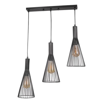 Pakabinamas sietynas TIANA 3xE27/20W/230V juoda