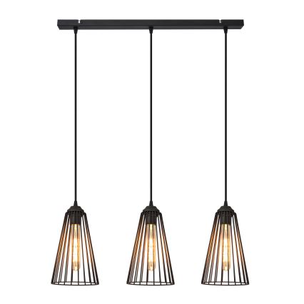 Pakabinamas sietynas TORRI 3xE27/15W/230V juoda
