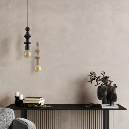 Pakabinamas sietynas TOWER 1xE27/15W/230V juoda