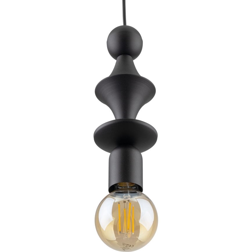 Pakabinamas sietynas TOWER 1xE27/15W/230V juoda