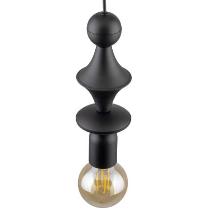 Pakabinamas sietynas TOWER 1xE27/15W/230V juoda