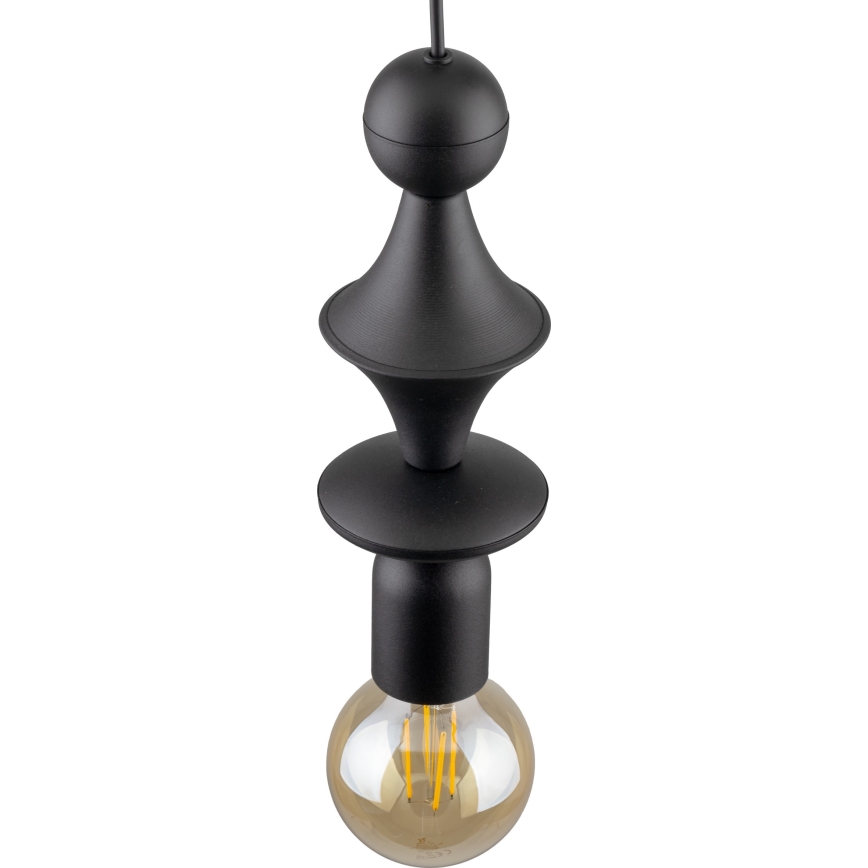 Pakabinamas sietynas TOWER 1xE27/15W/230V juoda