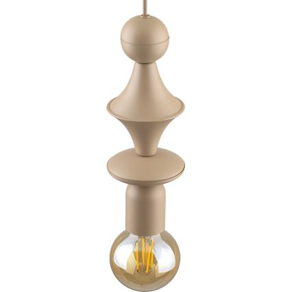 Pakabinamas sietynas TOWER 1xE27/15W/230V smėlio spalva
