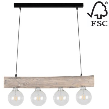 Pakabinamas sietynas TRABO 4xE27/60W/230V + FSC sertifikuota