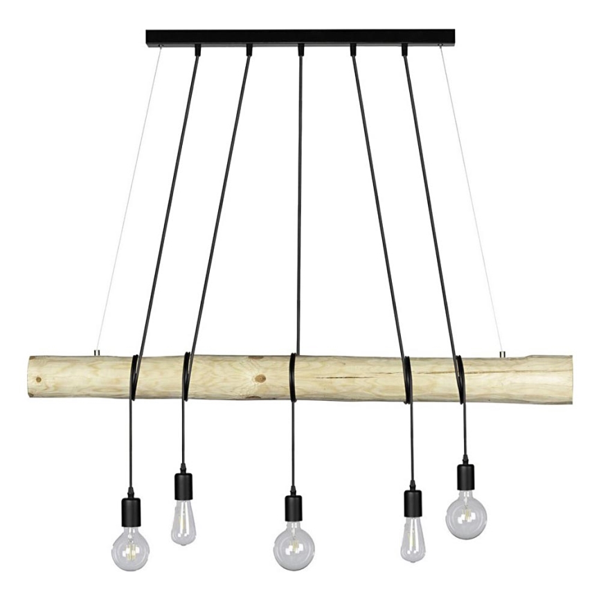Pakabinamas sietynas TRABO 5xE27/60W/230V pušis