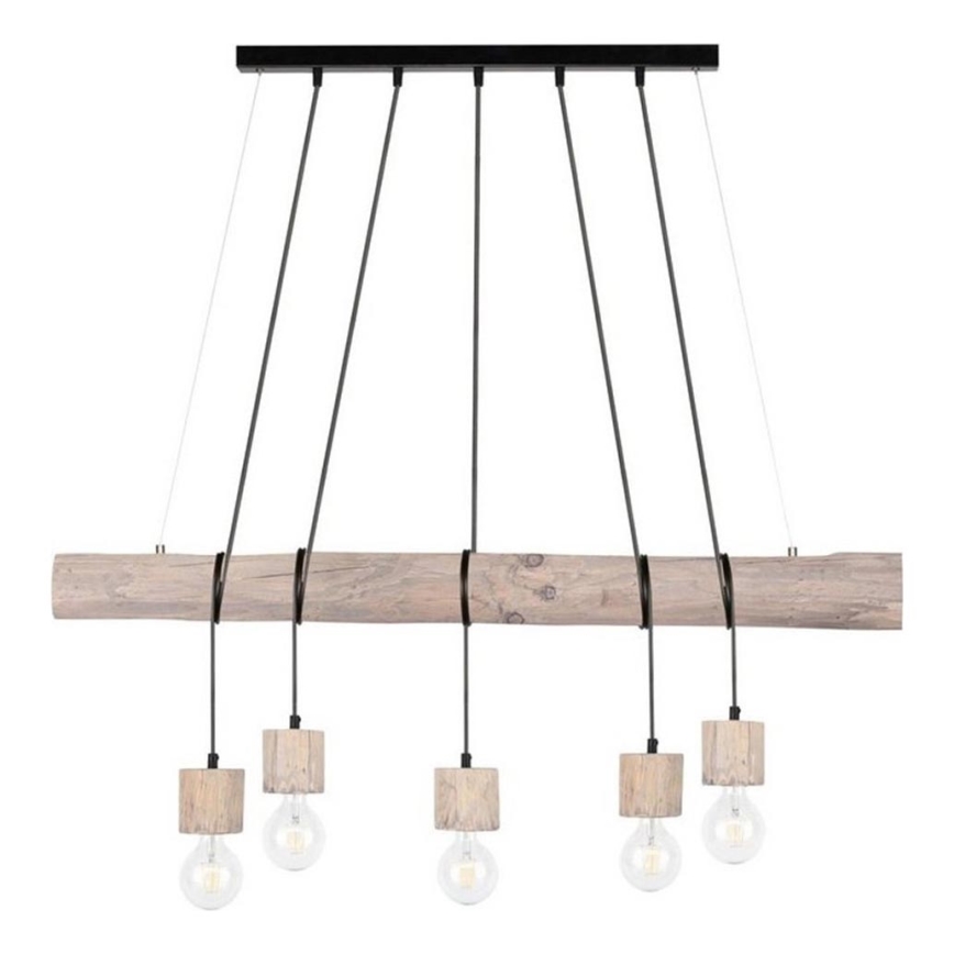 Pakabinamas sietynas TRABO 5xE27/60W/230V pušis