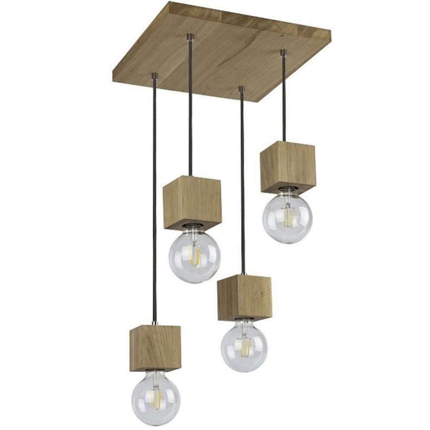 Pakabinamas sietynas TRONGO 4xE27/60W/230V ąžuolas