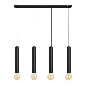 Pakabinamas sietynas TUBA 4xE27/15W/230V juodas