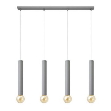 Pakabinamas sietynas TUBA 4xE27/15W/230V pilkas