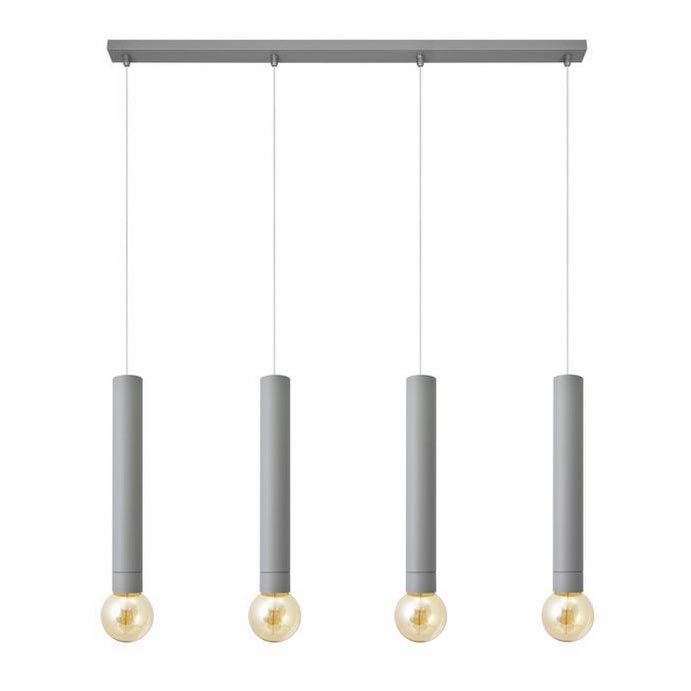 Pakabinamas sietynas TUBA 4xE27/15W/230V pilkas