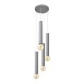 Pakabinamas sietynas TUBA 4xE27/15W/230V pilkas