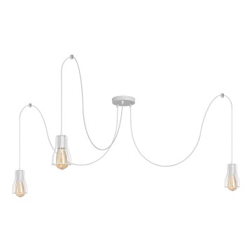 Pakabinamas sietynas TUBE 3xE27/15W/230V voras balta