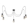 Pakabinamas sietynas TUBE 5xE27/15W/230V voras juoda