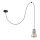 Pakabinamas sietynas TUBE LONG 1xE27/15W/230V juoda/blizgus chromas