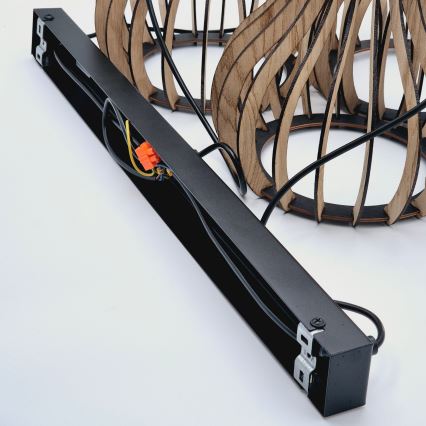 Pakabinamas sietynas TUCCI 3xE27/15W/230V ąžuolas/juoda