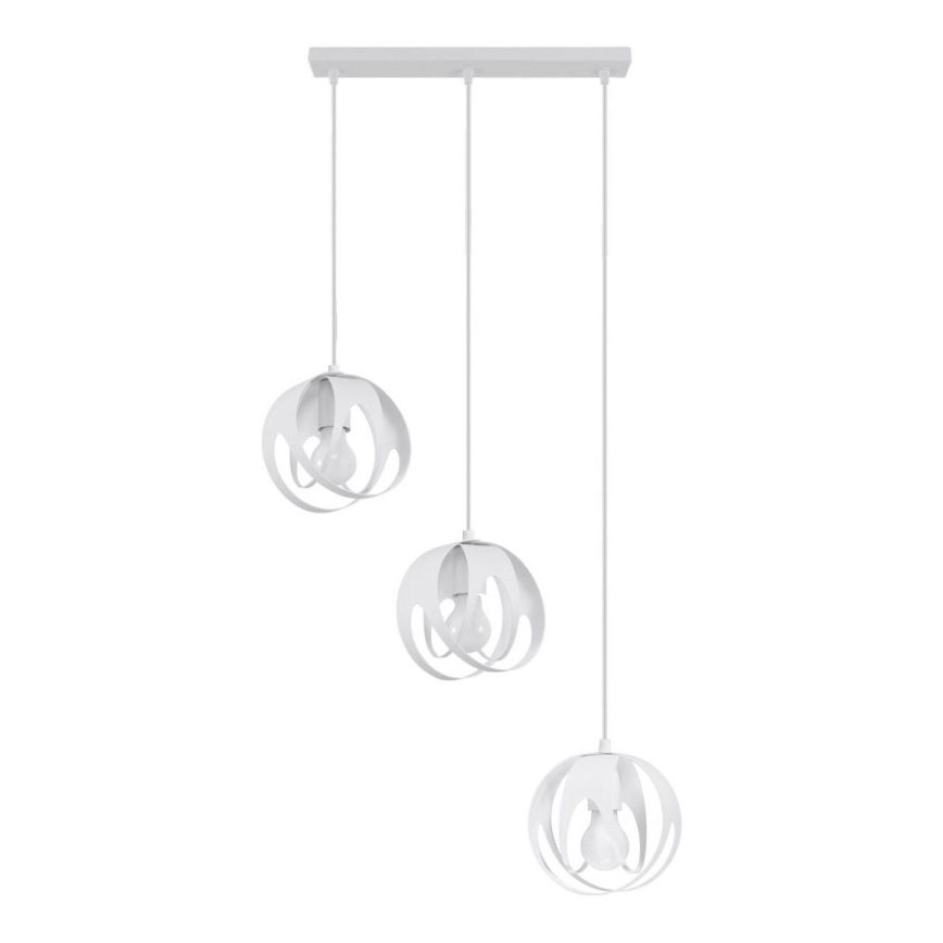 Pakabinamas sietynas TULOS 3xE27/60W/230V baltas