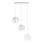 Pakabinamas sietynas TULOS 3xE27/60W/230V baltas