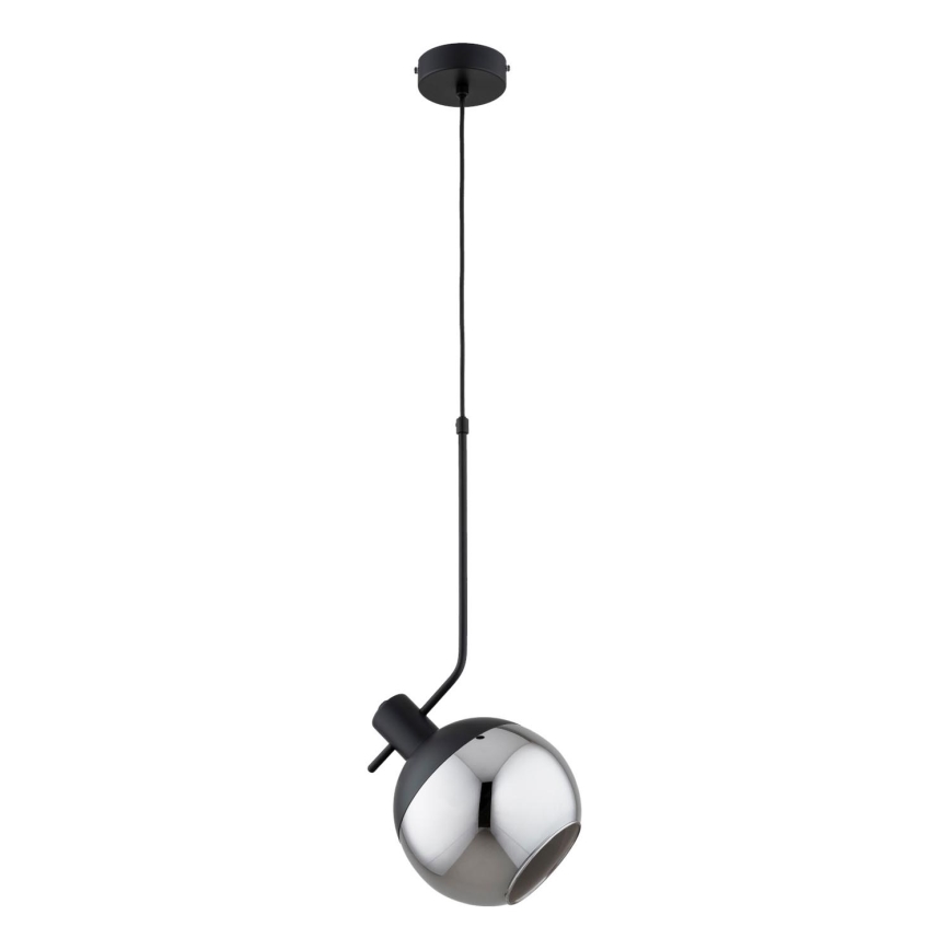 Pakabinamas sietynas VELTO 1xE27/15W/230V juoda/dūminis