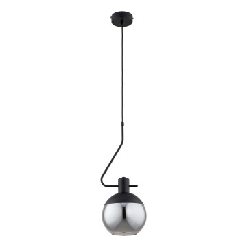 Pakabinamas sietynas VELTO ENIGMA 1xE27/15W/230V juoda/dūminis