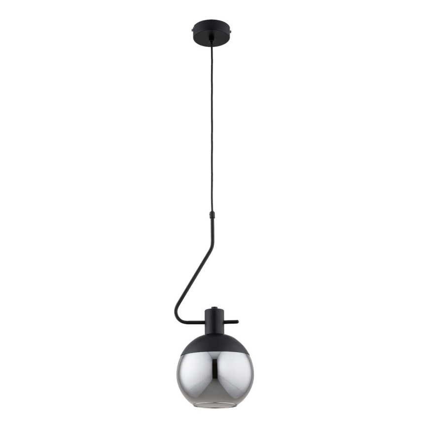 Pakabinamas sietynas VELTO ENIGMA 1xE27/15W/230V juoda/dūminis