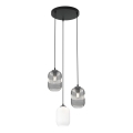 Pakabinamas sietynas VERDI 3xE27/15W/230V diametras 30 cm juoda/pilka/balta